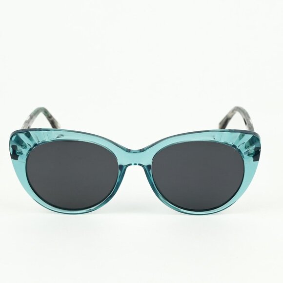 NIB - LUX DE VILLE - Teal Crystal Acetate Frame LULU Sunglasses main image 4